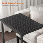 Adjustable C Side Table - End Table Living Room Bedroom Indoor Small C Shaped Couch Tray Desk, Black