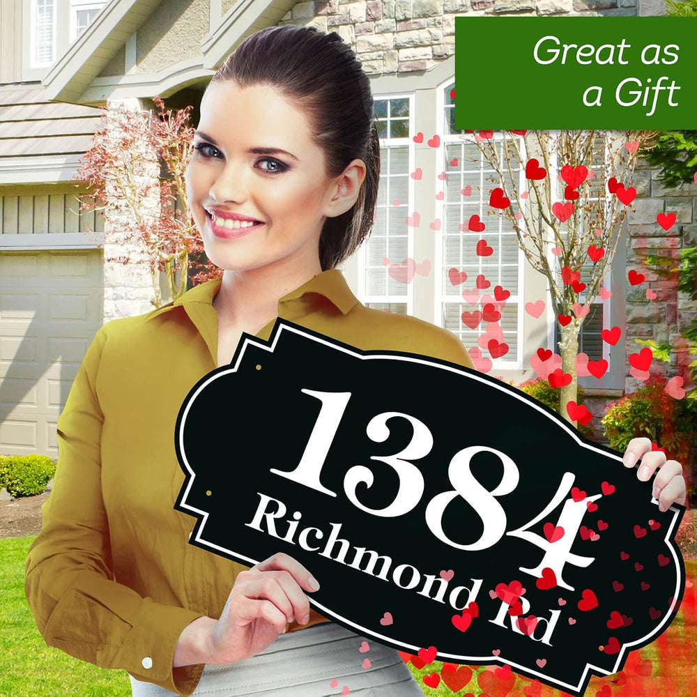 House Address Sign, House Address Plaque, Indoor/Outdoor Use, 11x20 Inch, 22 ...