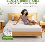 6 Inch Full Size Mattress for Kids, Memory Foam Mattress with Cooling Green Tea Gel, Relieve Pressure with Medium Firm Support, CertiPUR-US Certified, 75''L x 54''W, White