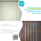 Greesum 5x3FT Outdoor Storage Shed, Utility Tool Shed Metal Storage Garden Shed with Door & Lock for Patio Storage, Gray