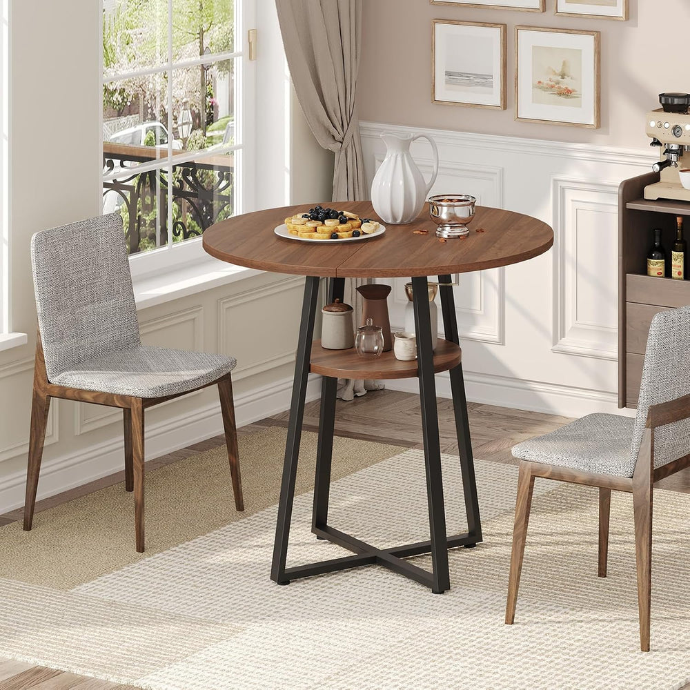 MAHANCRIS 31.5" Round Dining Table for 2-4, Farmhouse Kitchen Table with...