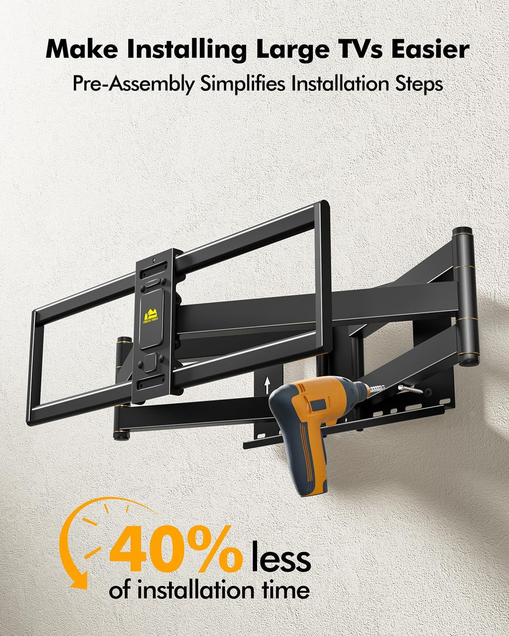 Heavy Duty XXL Long Arm TV Wall Mount for 55-120 inch Extra Large TVs | Holds...
