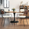 LSSPAID Dining Chairs Set of 4, Linen Fabric Upholstered Dining Room Chairs with Walnut Bentwood Back, Mid-Century Modern Kitchen Chairs with Adjustable Feet Pads, Beige