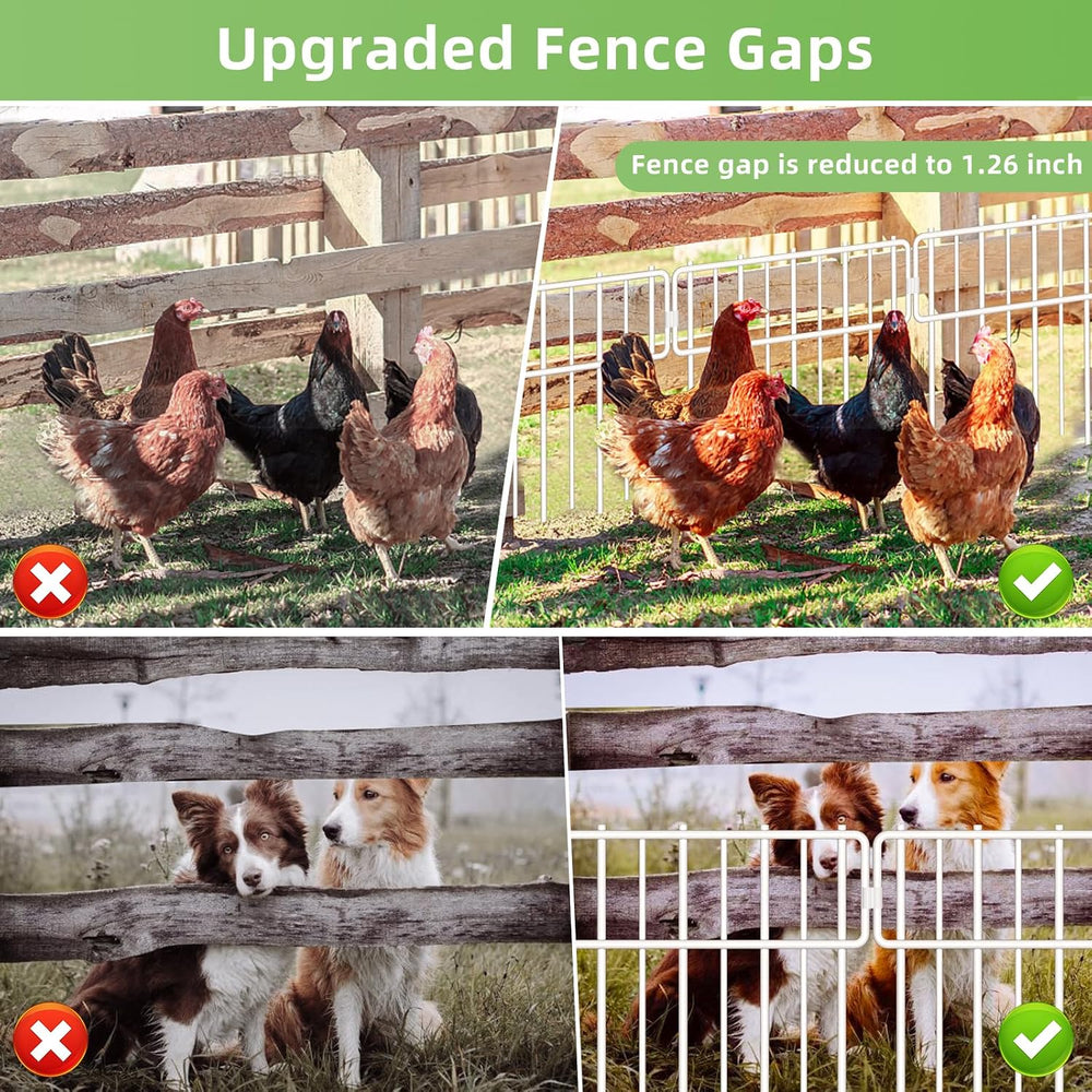 Blingluck Animal Barrier Fence, 10 Pcs Upgrade 1.26 in Gap Decorative Fences ...