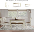 Signature Design by Ashley WhiteOwing Bench, 44.25" W x 16.25" D x4.25 H, White