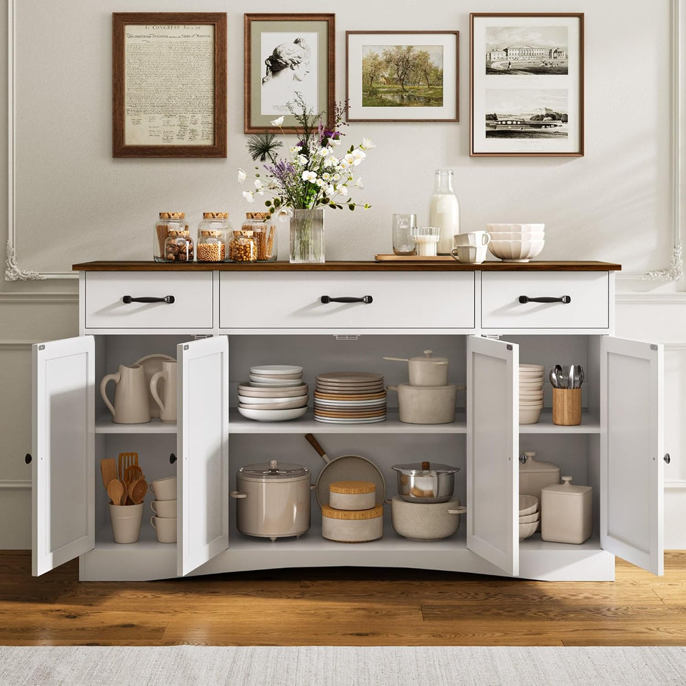 Gizoon Sideboard Buffet Cabinet with Storage, Modern Kitchen Sideboard and Co...