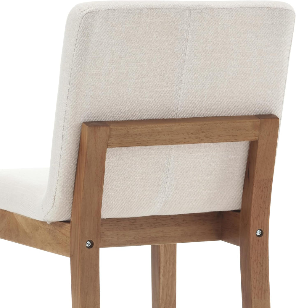 Kmax 30 Inch Bar Stools Set of 2 with Back Support, Linen, Cream | Farmhouse,...