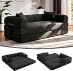 JJJ 78 inch Boneless Sofa Bed Sleeper Couch | Versatile Futon Sofa, Corduroy Fabric, Convertible Couch Bed, No Assembly