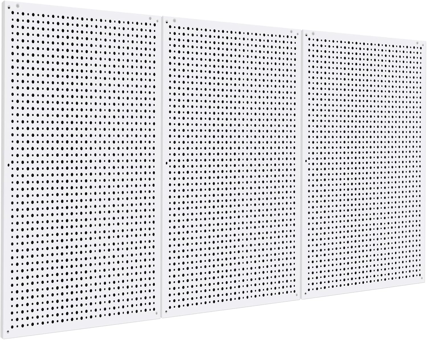 Pegboard Rack Garage Storage,Steel Pegboard Heavy Duty- 3 Pack 16-Inch X 24-Inch Metal Peg Board Tool Organization Panels (White)