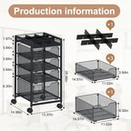 Rolling Utility Cart with 4 Drawers, Craft Organizer and Storage Carts with DIY Divider, Lockable Wheels Storage Organizer for Art Supplies, Store for Brushes & Paints & Small Parts(Patent Pending)