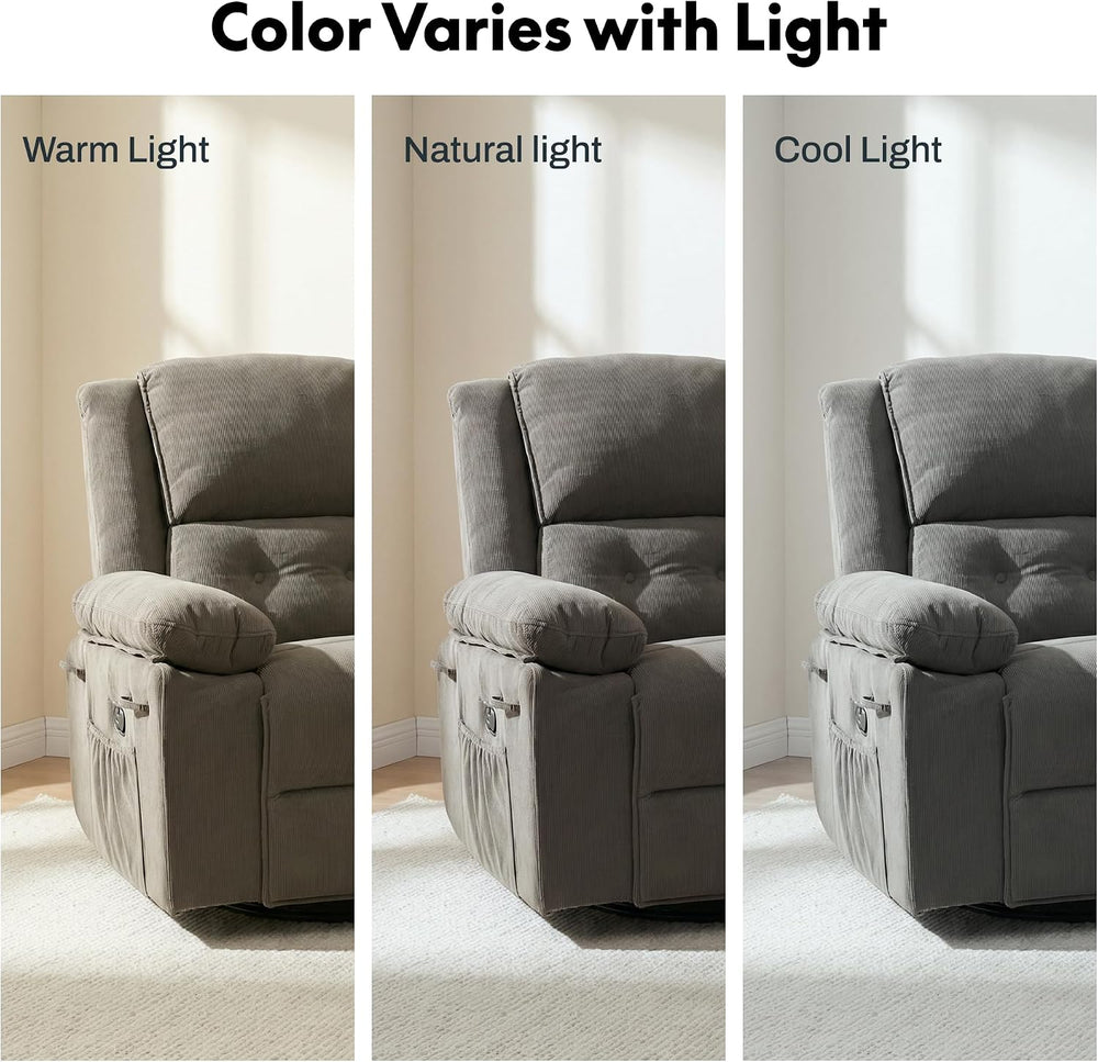 FLEXISPOT XRC2 360° Swivel Rocker Recliner with Massage & Lumbar Heat