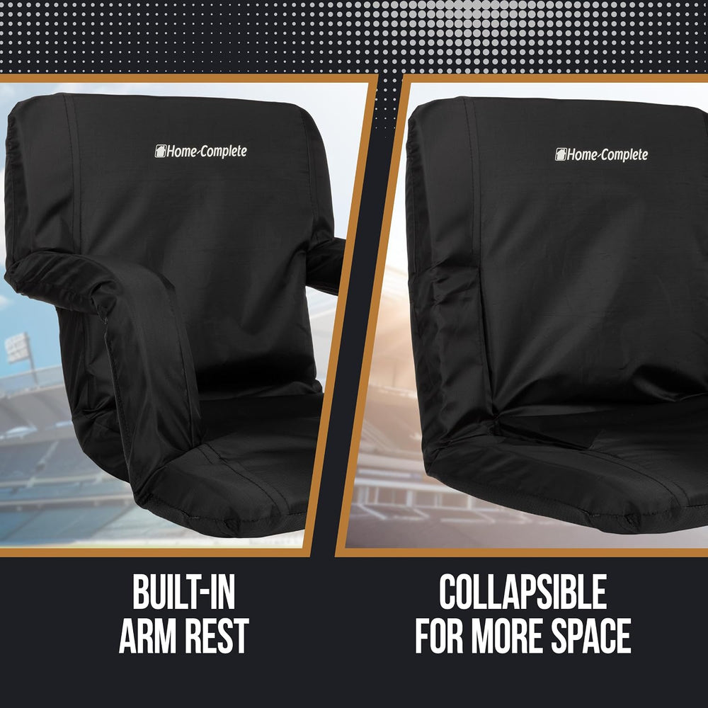 Home-Complete Stadium Seats - Bleacher Cushion with Padded Back Support and A...