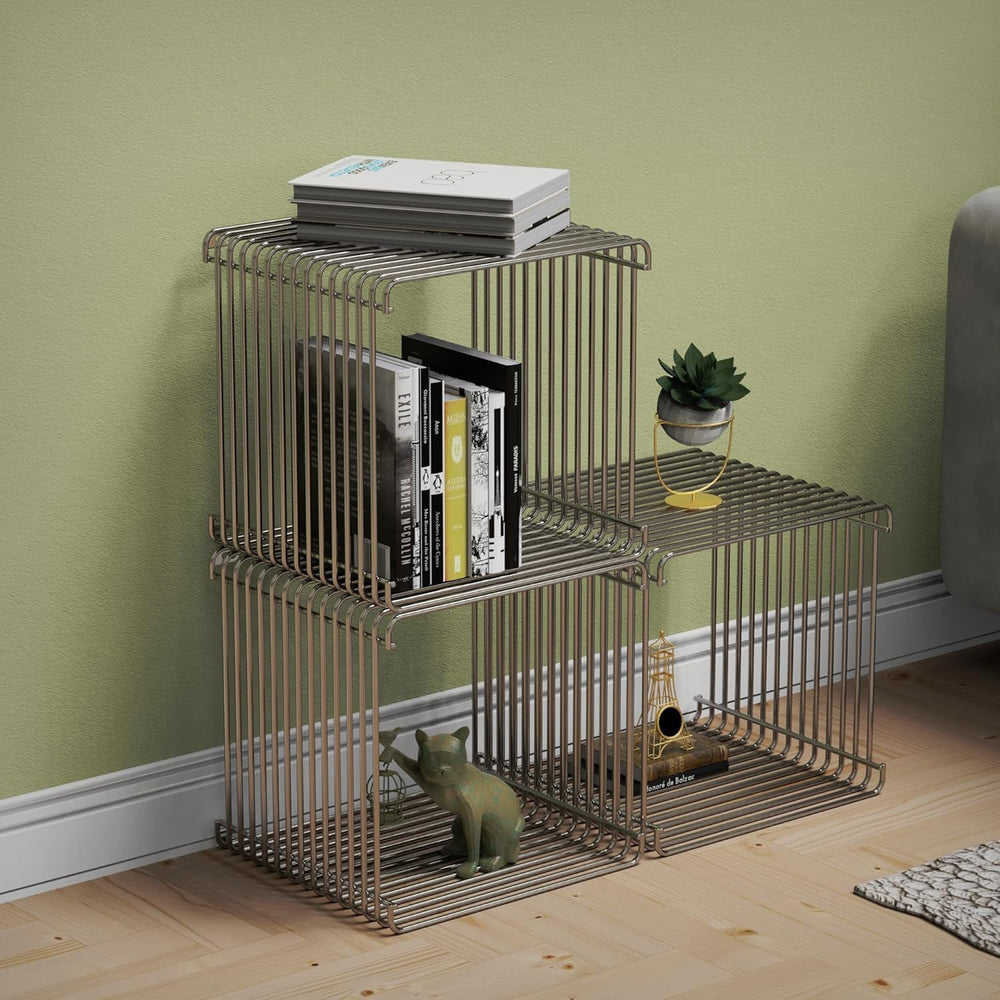 Chrome Side Table, Metal Stainless Steel Side Table with Mirror Finish for Li...