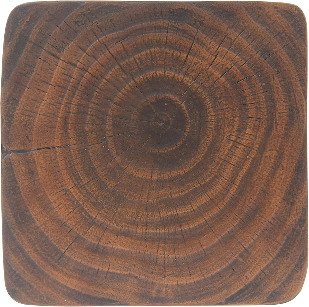 MGO Twist Shape Side Table, 11.75" Vintage Magnesium Oxide (MGO) Side Ta...