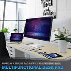 K KNODEL Large Office Leather Desk Mat, Mouse and Keyboard Pad, Computer and Laptop Mat, Desktop Protector and Cover, Writing Pad and Blotter (47.2"x17", Ivory Cream)