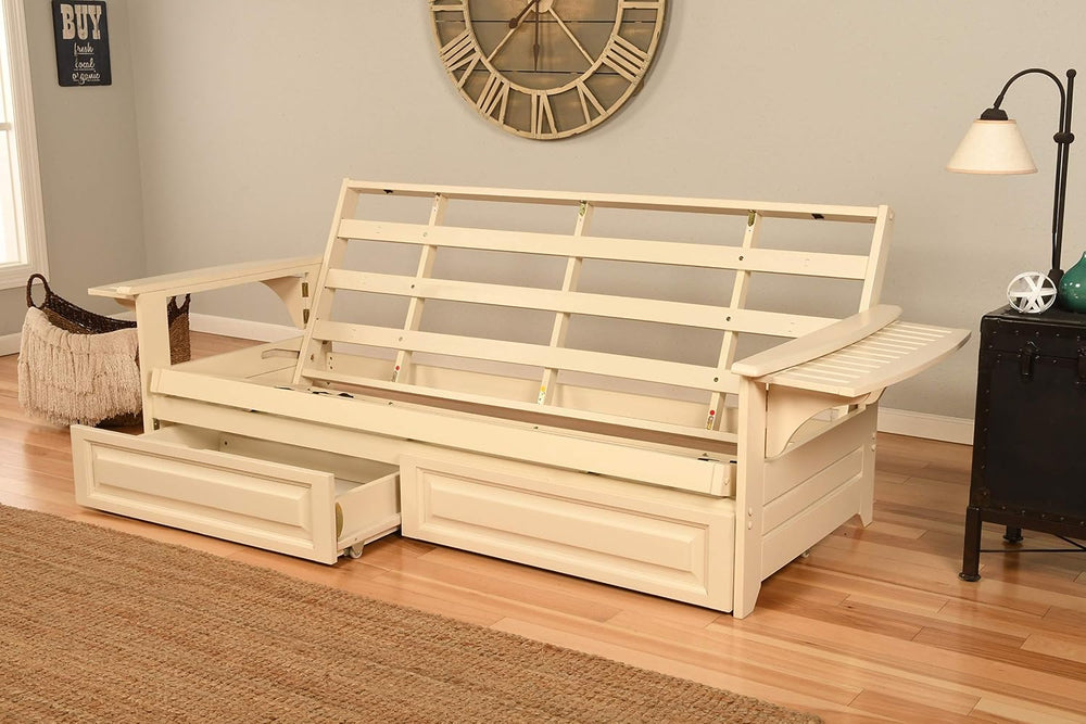Kodiak Furniture Futon Set, Full, White