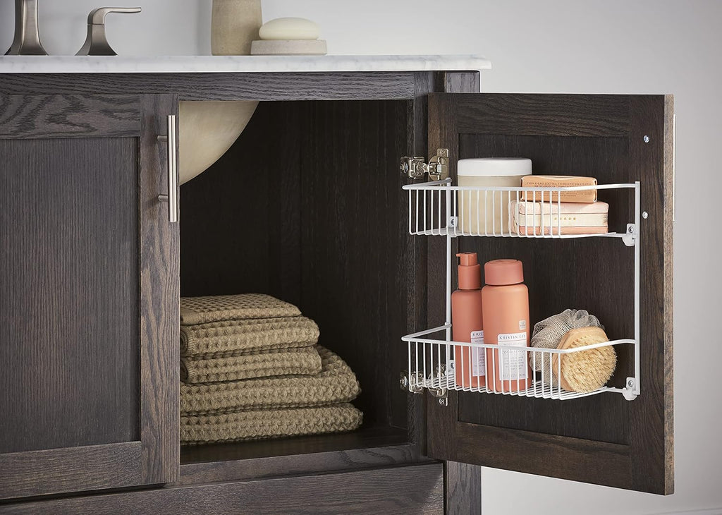 ClosetMaid 8002 2-Tier Wall Rack for Added Storage, 10.5-Inch H x 12.5-Inch W x 5-Inch D, White
