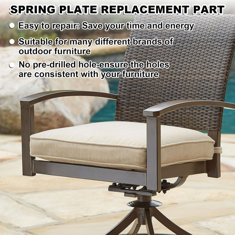 10 Pack Patio Rocking Chair Spring Plates Replacement, Patio Chair Repair Kit...