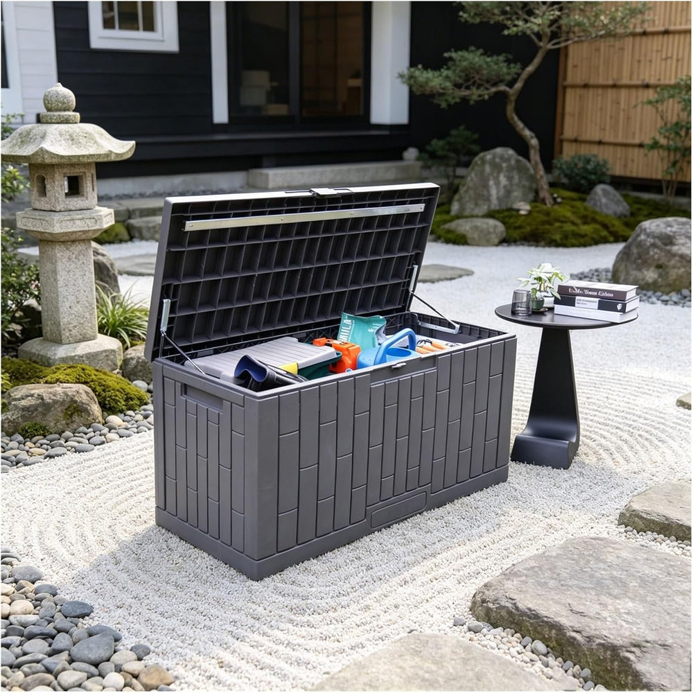 Outdoor Storage Box With Lock Slot, Package Delivery Boxes For Outside, Featu...