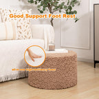 Round Pouf Ottoman Footstool 20x14In Ottoman Footrest for Couch Sofa Coffee | All-in-one Foam Floor Pouf,Ottoman Coffee Table,Footstool Ottoman Boho Poof Home Decor Beanbag Chairs for Living Room Bedroom