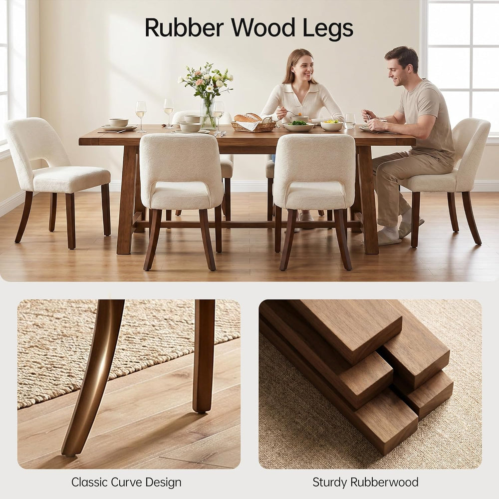 Usaint Wooden Dining Chairs Set of 4, Modern Upholstered Dining Room Chair Ki...