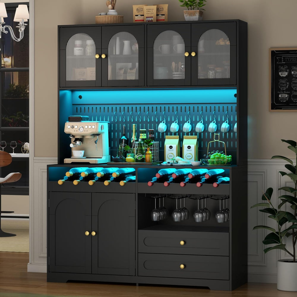 71'' Tall Kitchen Pantry Storage Cabinet, Modern Kitchen Hutches Stor...