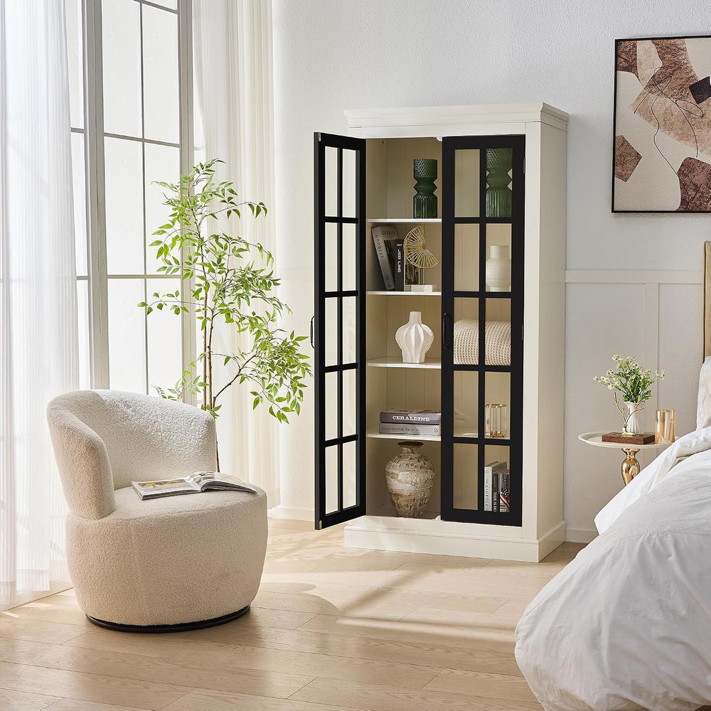 33" D*15.75" W*71.2" H Freestanding Kitchen Pantry with 4 Shel...