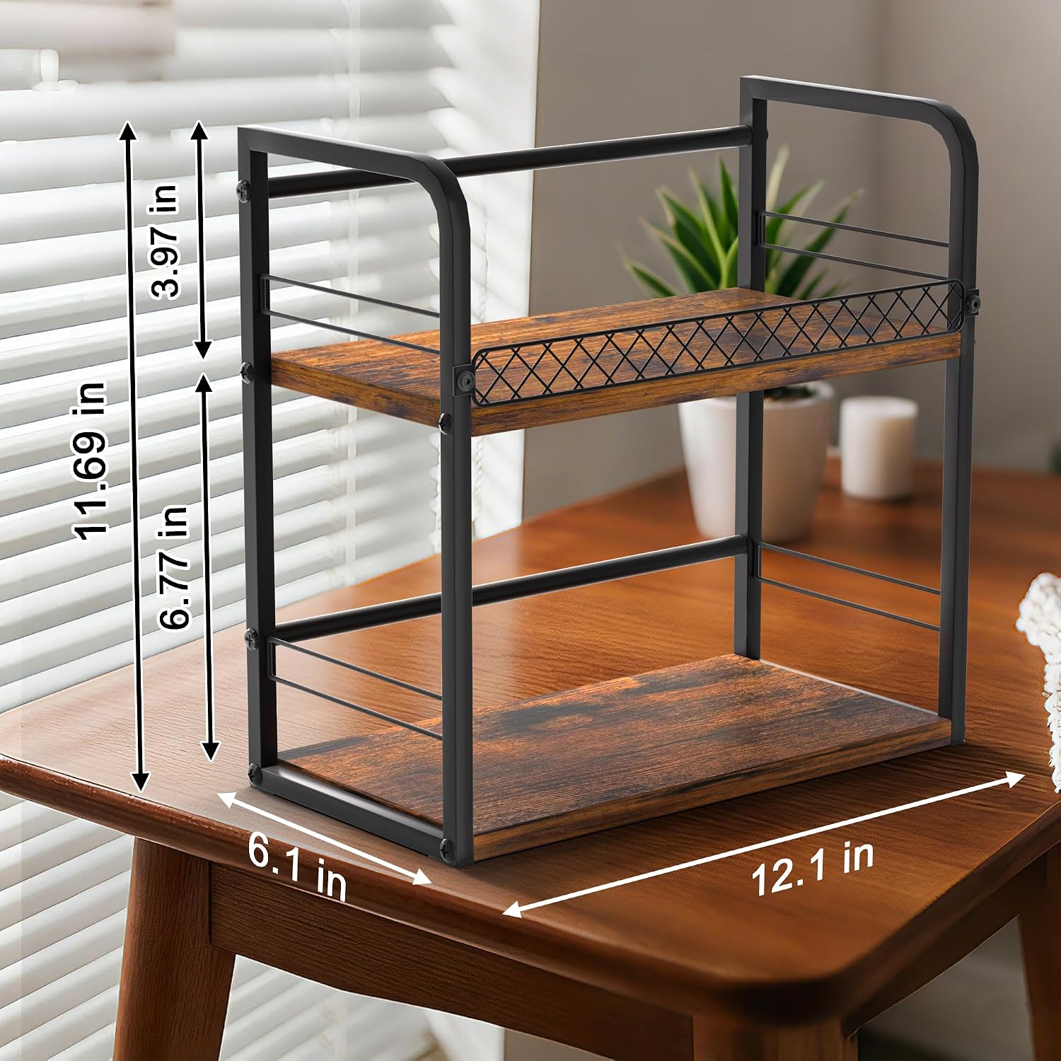 Alyoen 2-Tier CD Holder, CD Storage Rack, CD Organizer with Display Top Shelf, CD Case Holder for Home Office, Holds Up to 60 Standard, Ideal for Music Enthusiasts