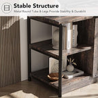 IDEALHOUSE Farmhouse TV Stand for 65/75 inches TVs, Entertainment Center with Storage Cabinet, Industrial Media Console Cabinet Table, Living Room Media Furniture, Rustic Oak