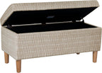 HomePop Malmo 36" Storage Bench - Tan Geometric Pattern