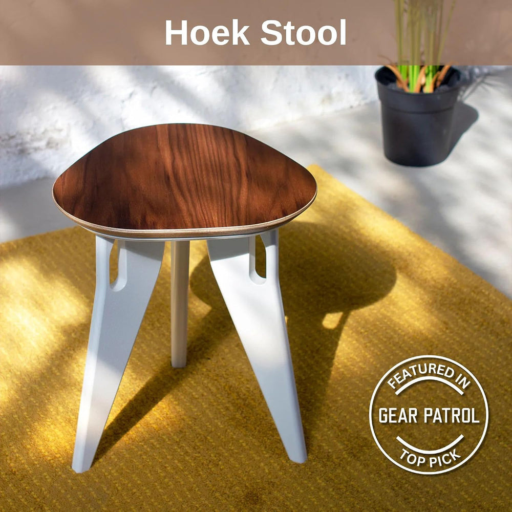 HOEK Side Table - Modern Square End Table and Multipurpose Stool with One-Cli...