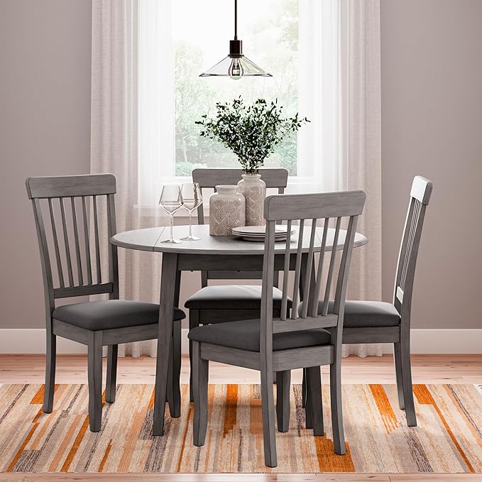 Signature Design by Ashley Shullden Modern Upholstered Dining Chair with Cushion, Set of 2, Gray