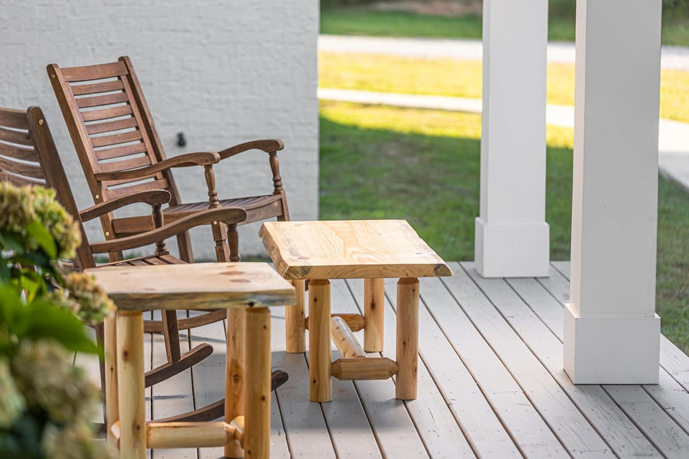 Log Coffee and End Table Set of 3 - Rustic Furniture - Living Room Furniture ...