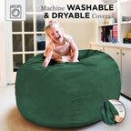 CordaRoy's Corduroy Bean Bag Chair, Convertible Chair Folds from Bean Bag to Lounger, As Seen on Shark Tank, Rainforest - Full Size