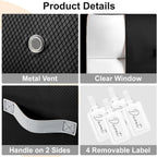 Comforter Storage Bag - 130L Large Capacity Blanket Storage Bags 3-Layer Ultra Space Saving Self Compression Organizer, Washable Compression Bags for Storage Comforter Blanket, 4-Pack, Black