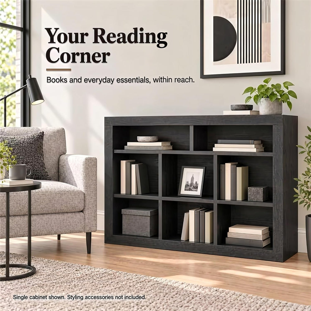 IRONCK Book Shelf with 8 Cube Storage Organizer, 47.2" W x 33.9" H,...