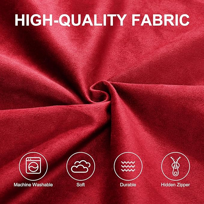 Hobestluk 6FT Bean Bag Chair Bean Bag Chairs for Adults Giant Bean Chairs with Velvet Cover, Memory Foam BeanBag Chair Fluffy BeanBag Chairs for Living Room, Bedroom- Red (70" x 70" x 15")