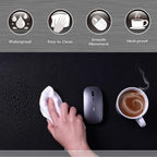 K KNODEL Desk Mat, Blotter, Dual-Sided Office Desk Pad, Waterproof Desk Mat for Desktop, Desk Blotters, PVC Leather Pad Protector (Black, 31.5" x 15.7")