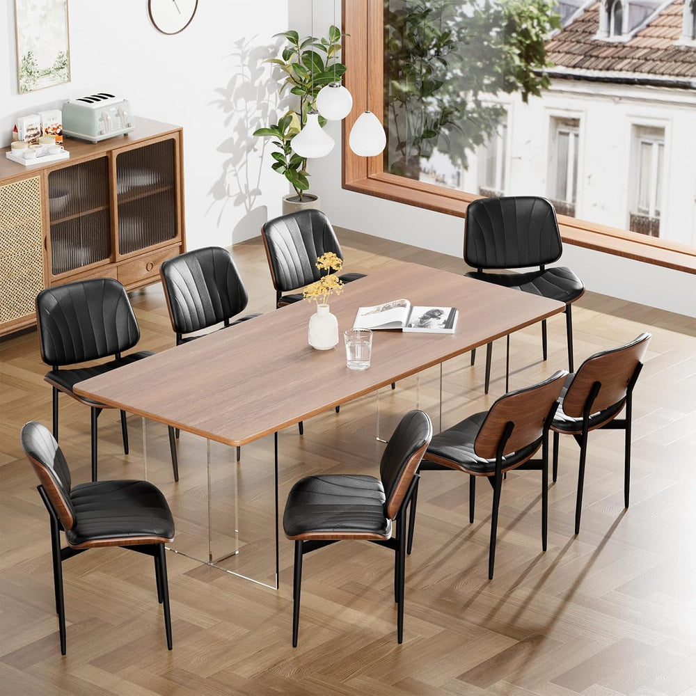YaFiti Dining Chairs Set of 2, Mid Century Modern PU Leather Kitchen Chairs |...