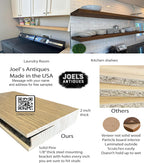 joelsantiques 36 Inch Wooden Floating Shelves for Wall - 36x8x2 in - Made of Natural Wood - Heavy Duty Rustic Wall Shelves for Bedroom - Perfect for Living Room, Kitchen - Grey