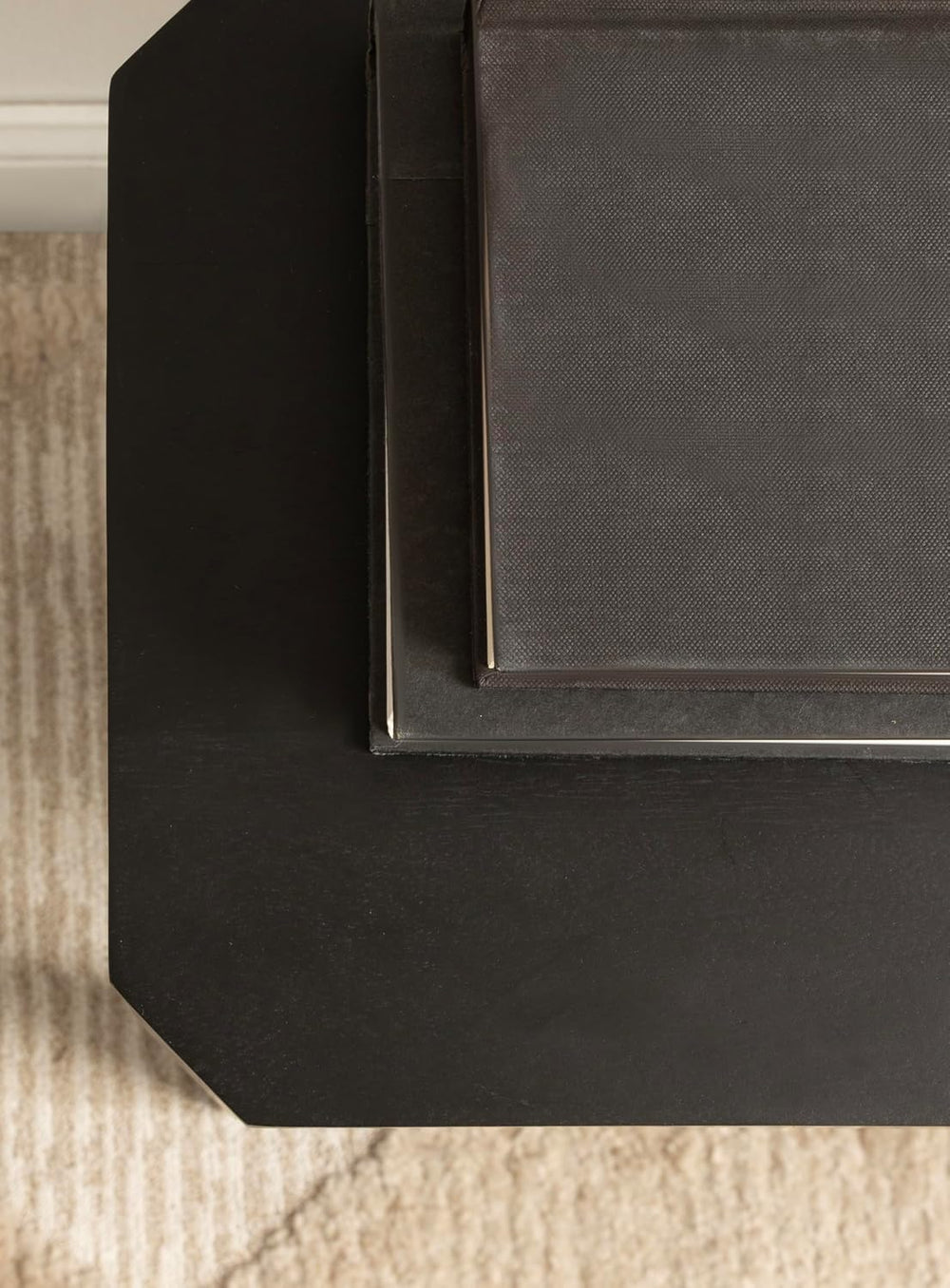 Kate and Laurel Talcott Modern Rectangle Wood Side Table, 16 x 10 x 25, Black...