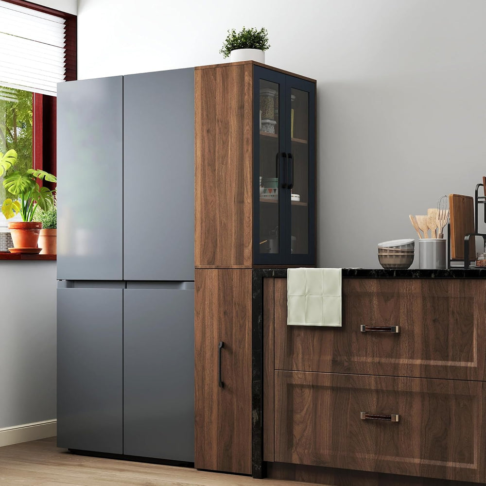 70.9" H Display Storage Cabinet , 4 Tier Multi-functional Pull-out Multi...