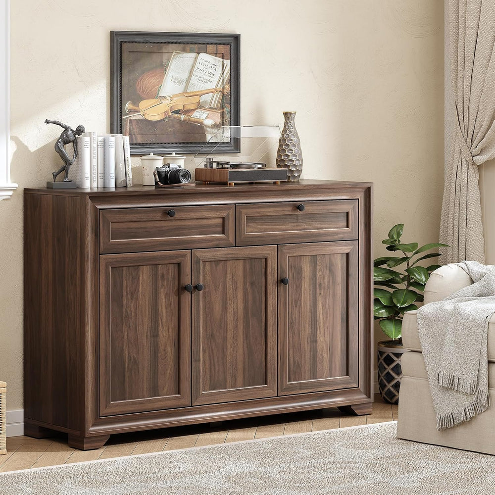 ONBRILL 48 Inches Sideboard Buffet Cabinet with Storage, Brown