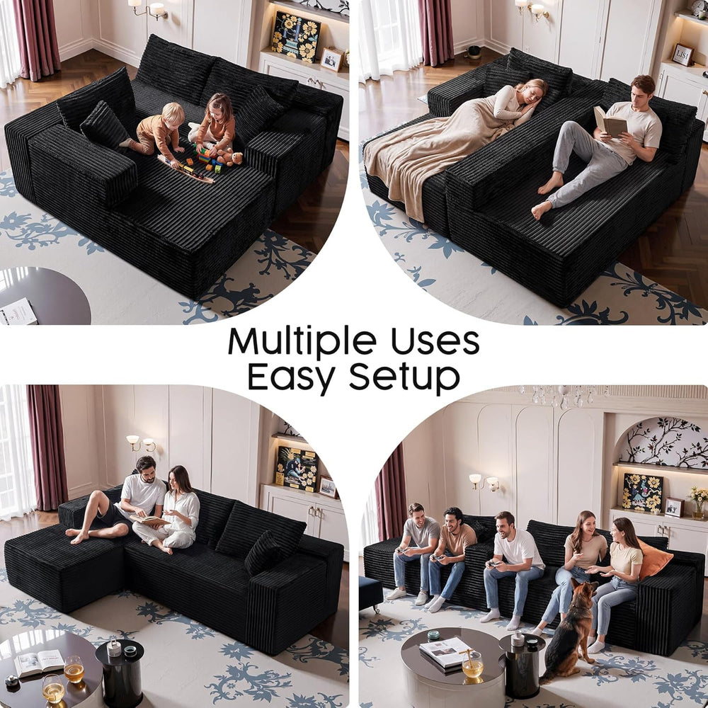 108” Modular Sectional Sofa, Right Facing Chaise (Sitting: Chaise on Your Rig...