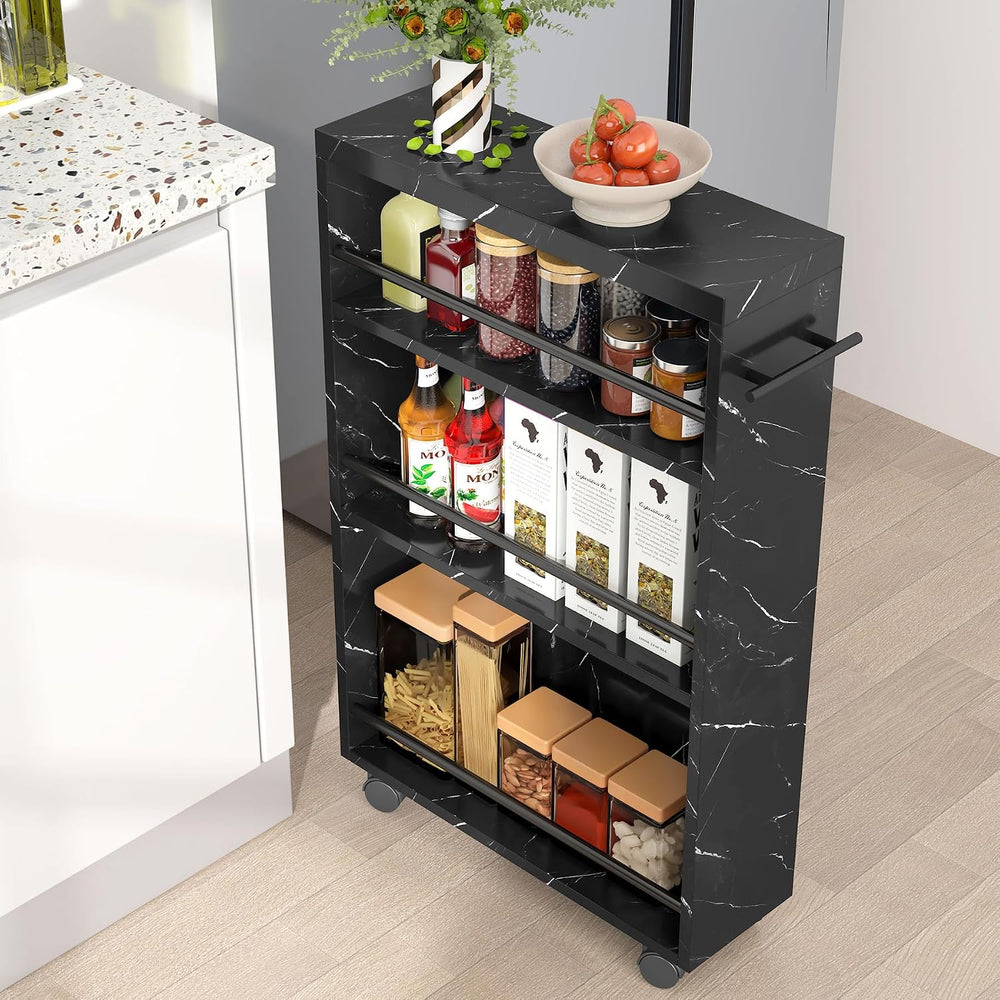 Tribesigns Slim Storage Cart, Rolling Narrow Kitchen Cart on Wheels for Small...