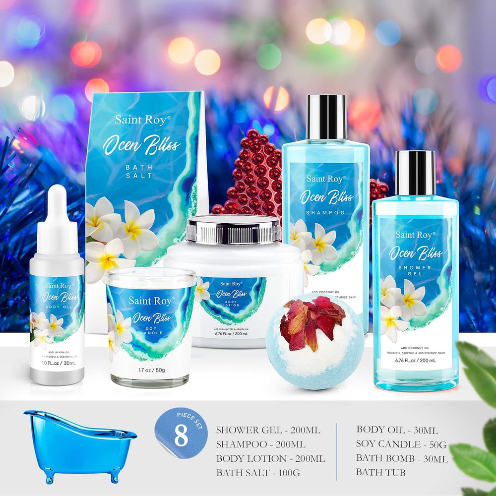Spa Gift Basket Set for Women & Men, Bath & Body Skin Gift Set