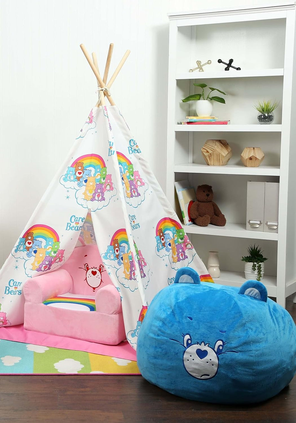 Fun Costumes Care Bears Grumpy Bear Plush Pouf Decoration, Super Soft Cushion...