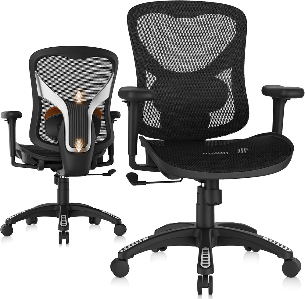 GABRYLLY Ergonomic Office Chair for Company and Home, Mid Back Desk Chair wit...