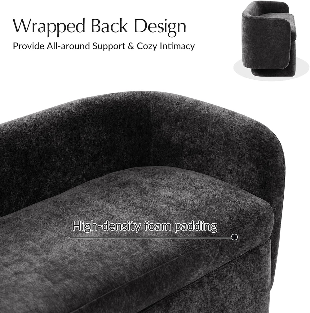 HULALA HOME 61" Bedroom Storage Bench with Low Backrest, Black | Upholst...