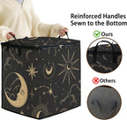 Large Comforter Storage Bag with Zipper,Closet Organizer for Clothes,Blankets,Quilts,Pillows,Fabric Storage Bags with Portable Handles 95L(2-Pack)